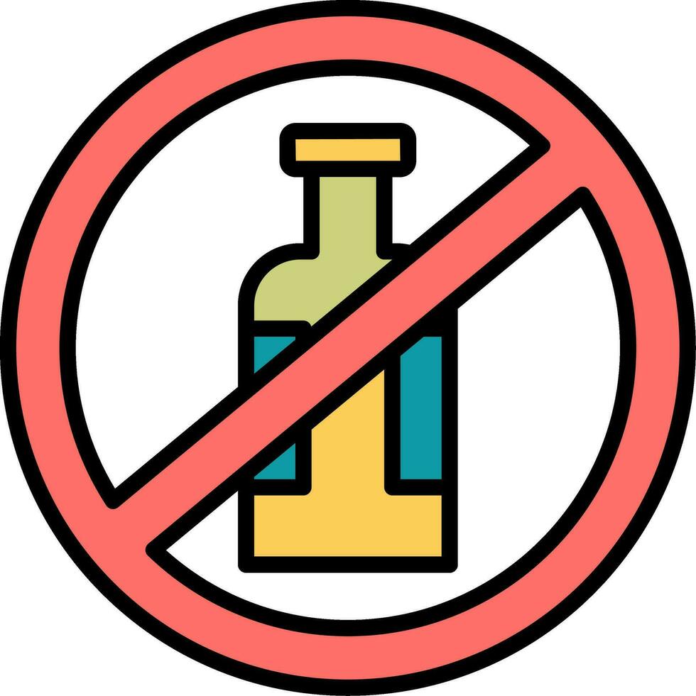 No Alcohol Vector Icon