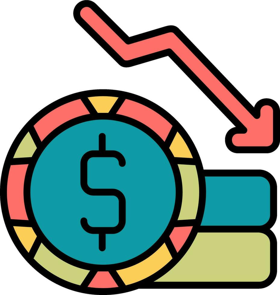 Money Loss Vector Icon