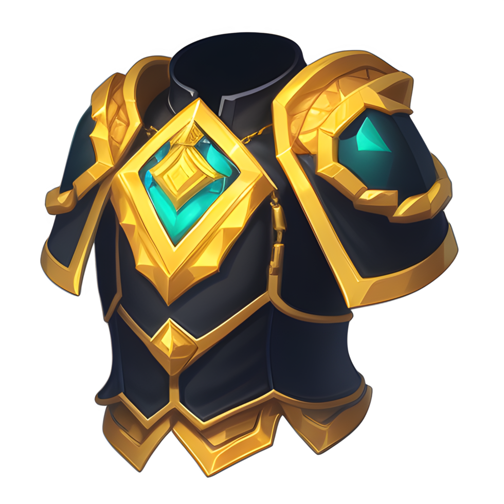 Black Diamond king Armor game ai generated png