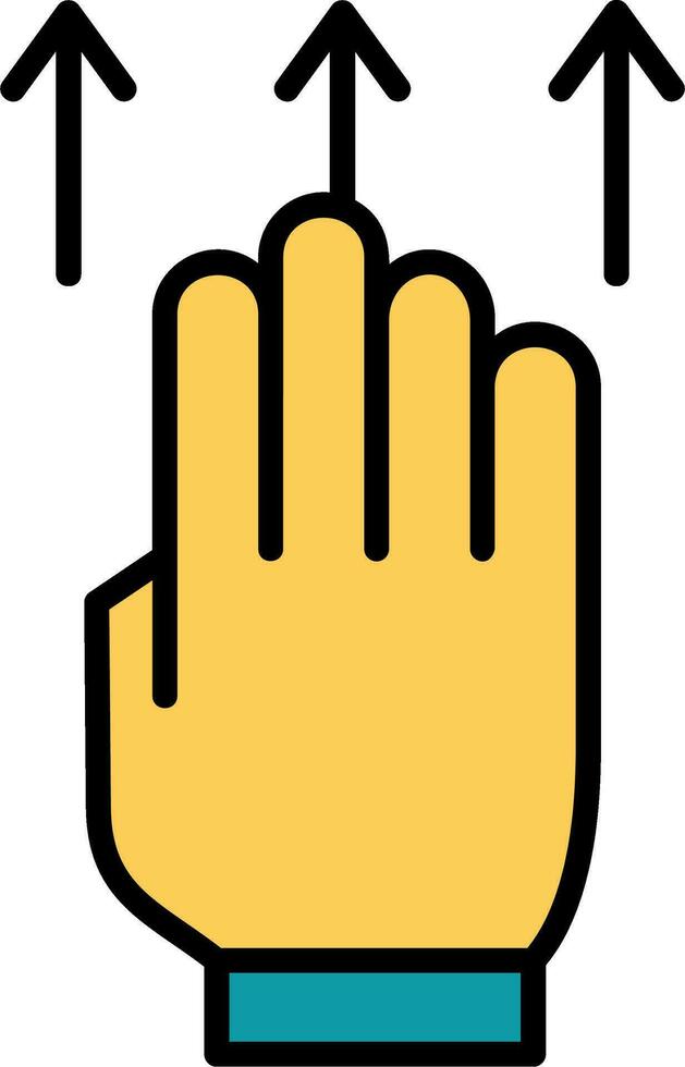 Swipe Up Vector Icon