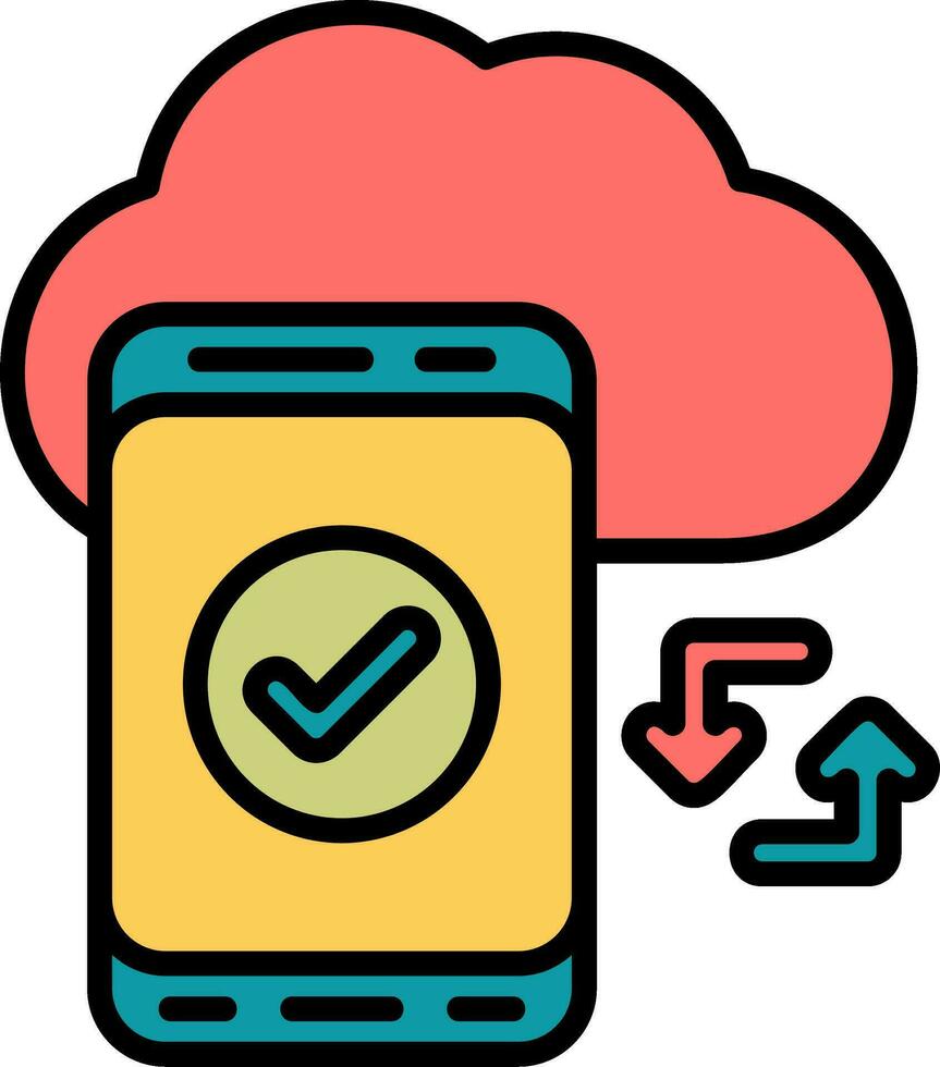 Cloud Sync Vector Icon