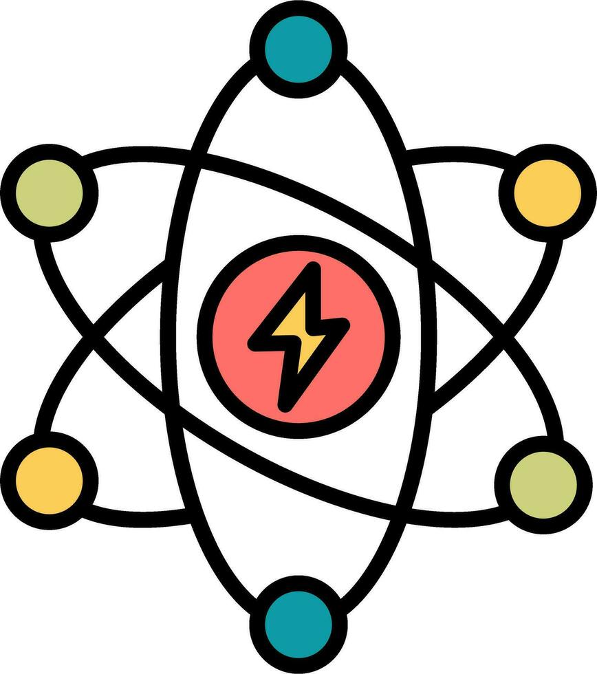 atómico energía vector icono