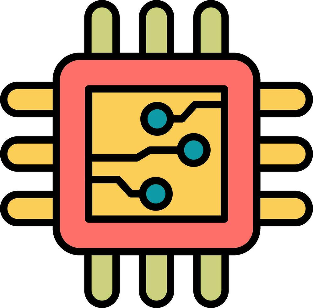 icono de vector de chip