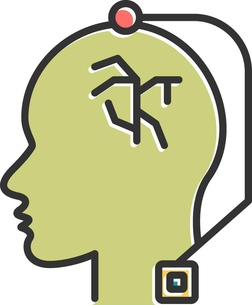 Deep Brain Stimulation Vector Icon