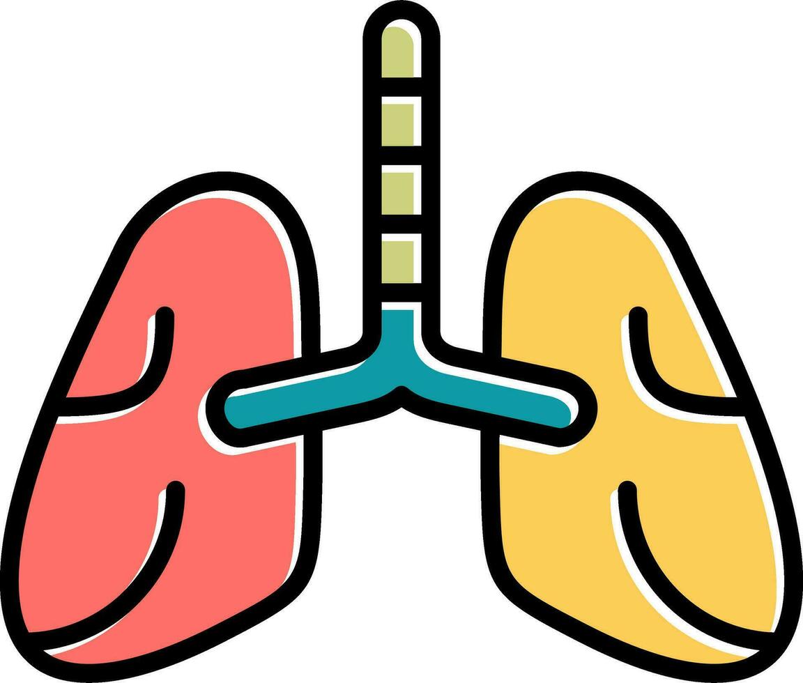 icono de vector de pulmones