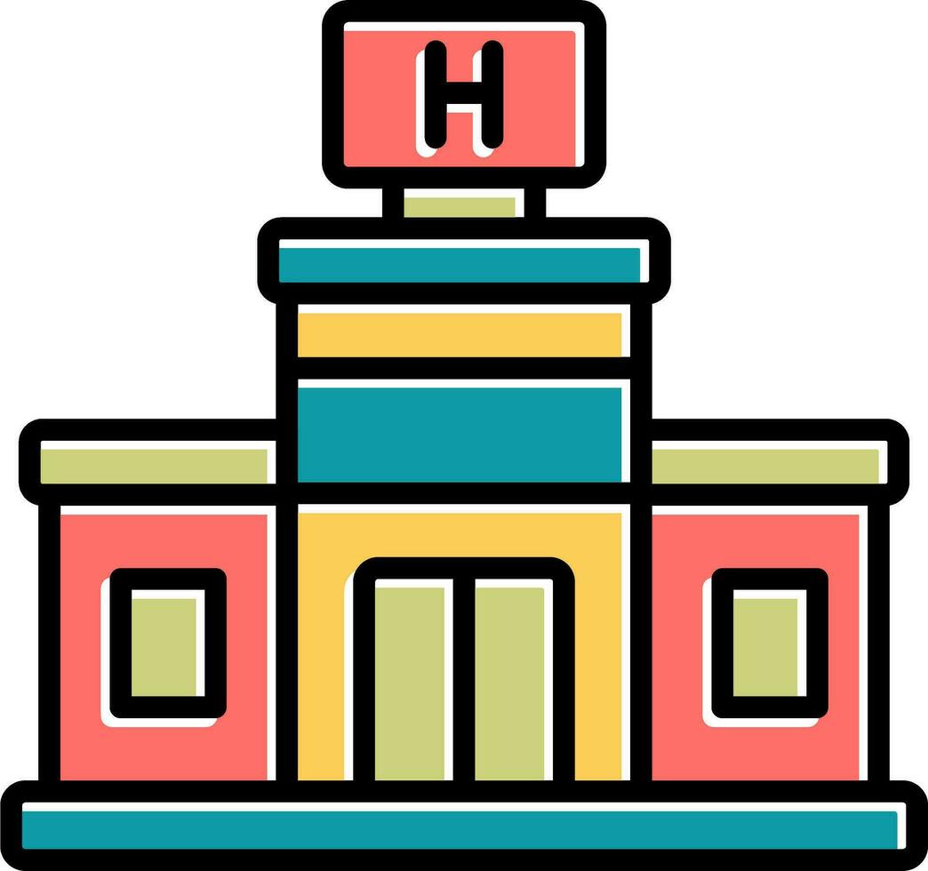 icono de vector de hospital