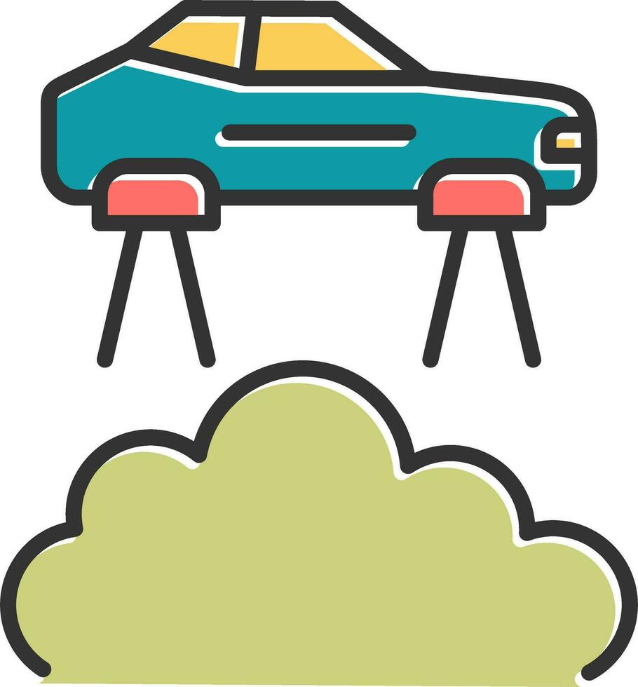 Flying Car Vector Icon