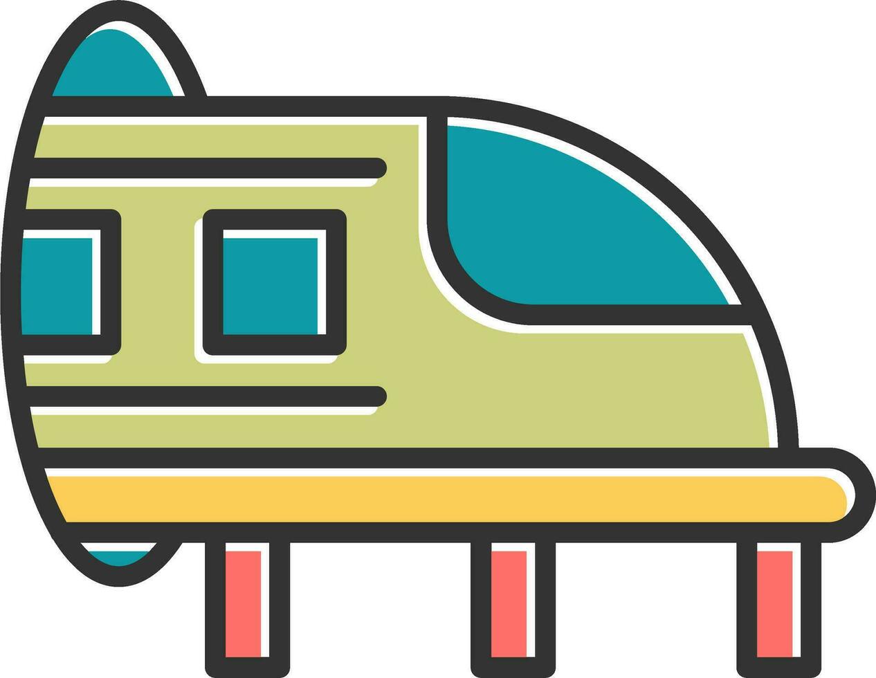 Hyperloop vector icono
