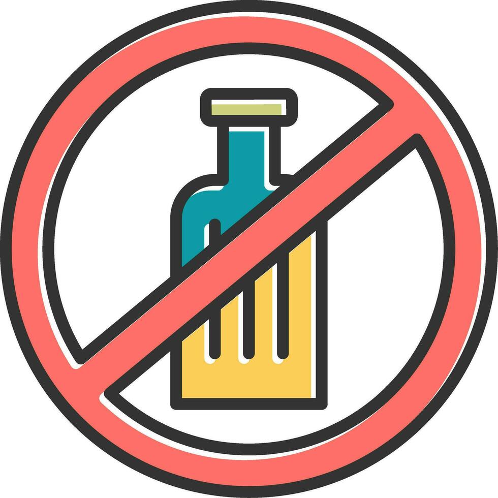 No Alcohol Vector Icon