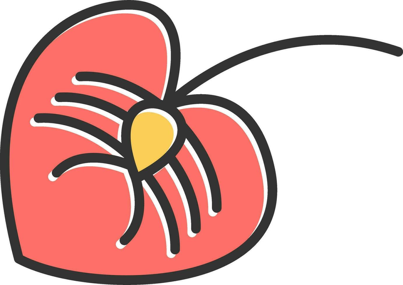 Anthurium Vector Icon