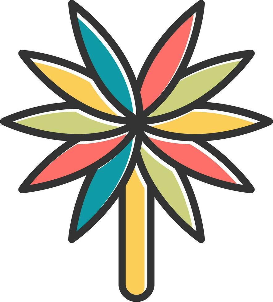 Spider Plant Vector Icon
