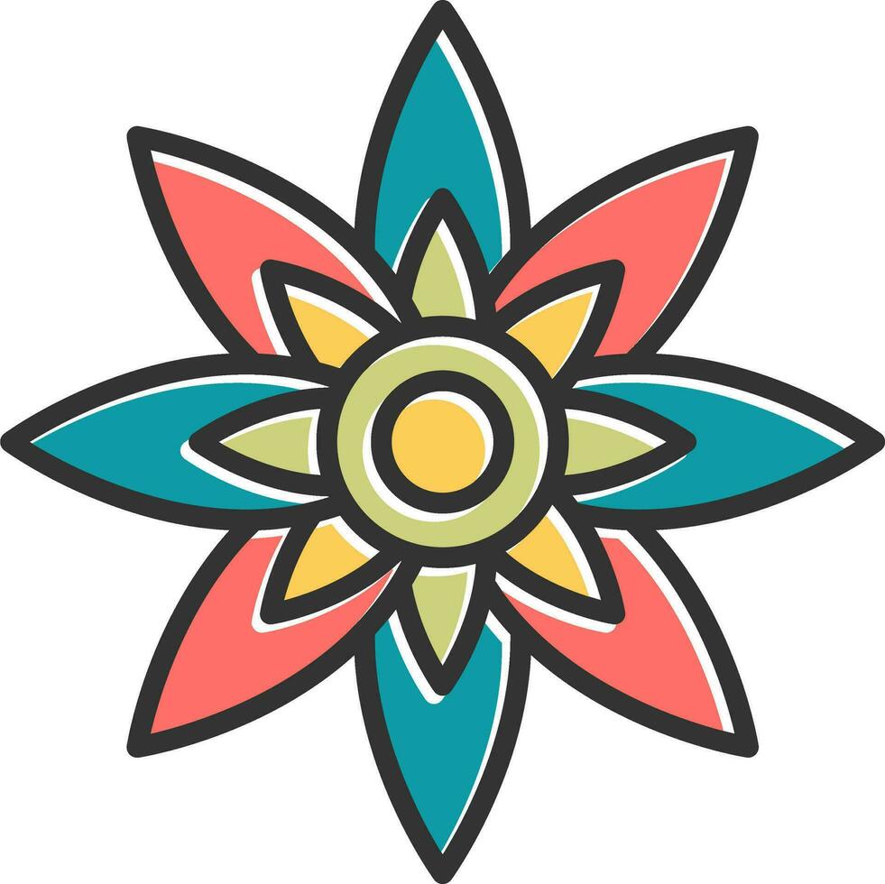 Lotus Flower Vector Icon