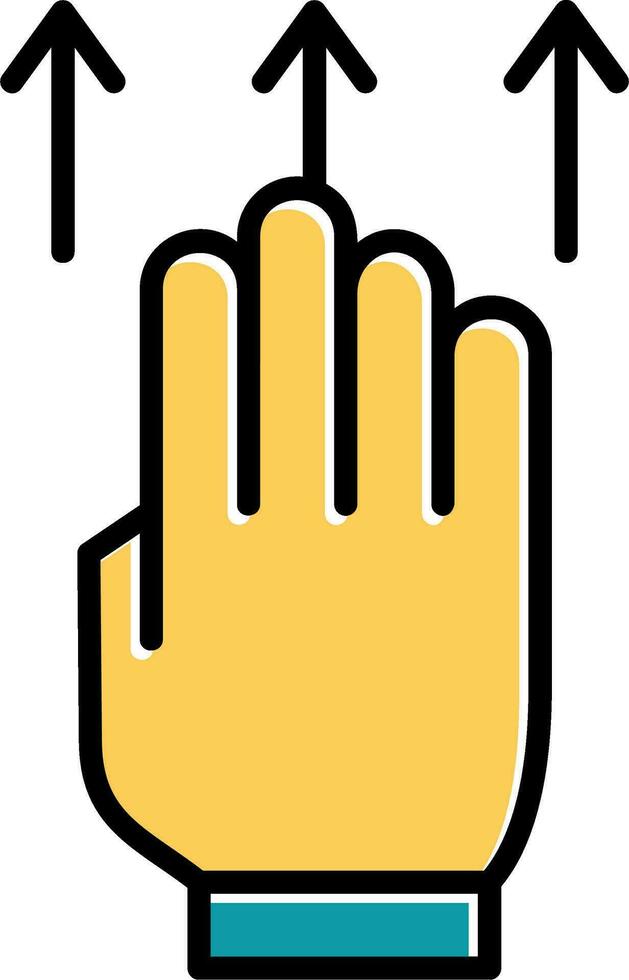 Swipe Up Vector Icon