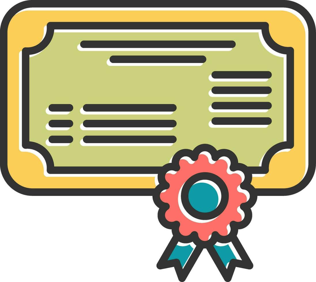 icono de vector de certificado