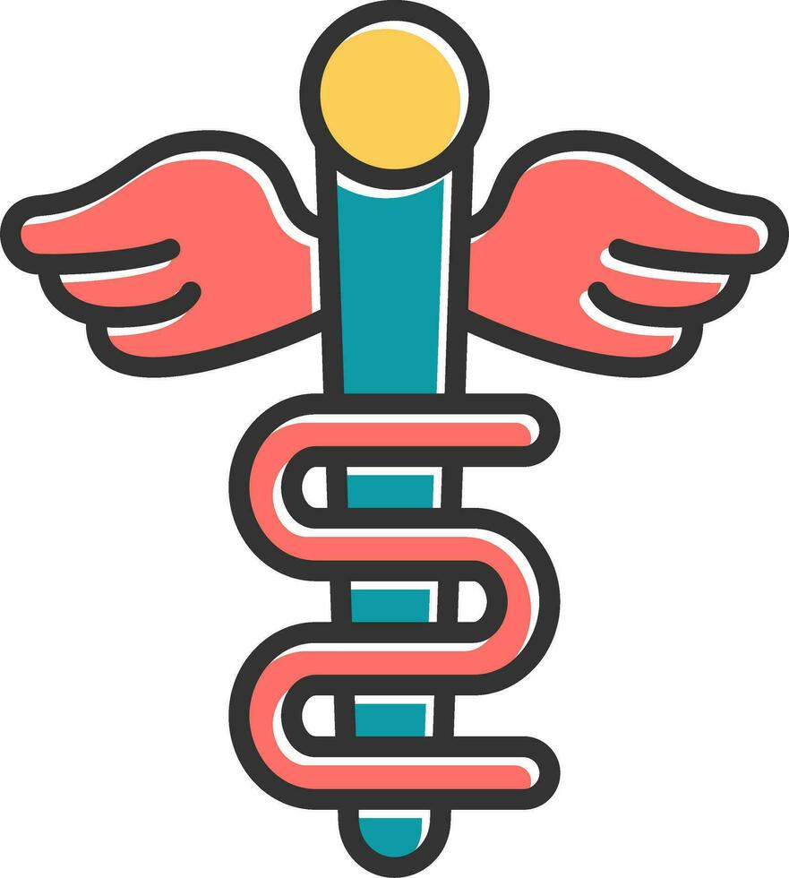 Rod Of Asclepius Vector Icon