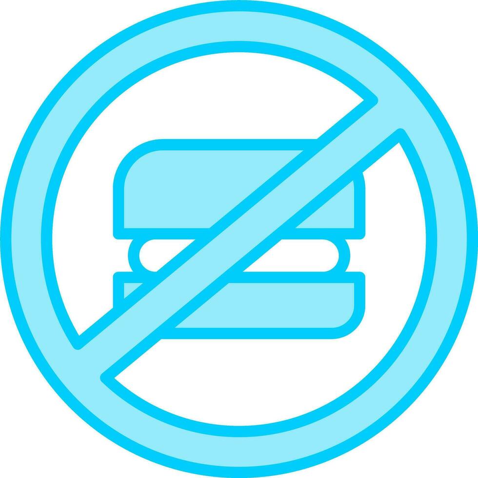 No Junk Food Vector Icon