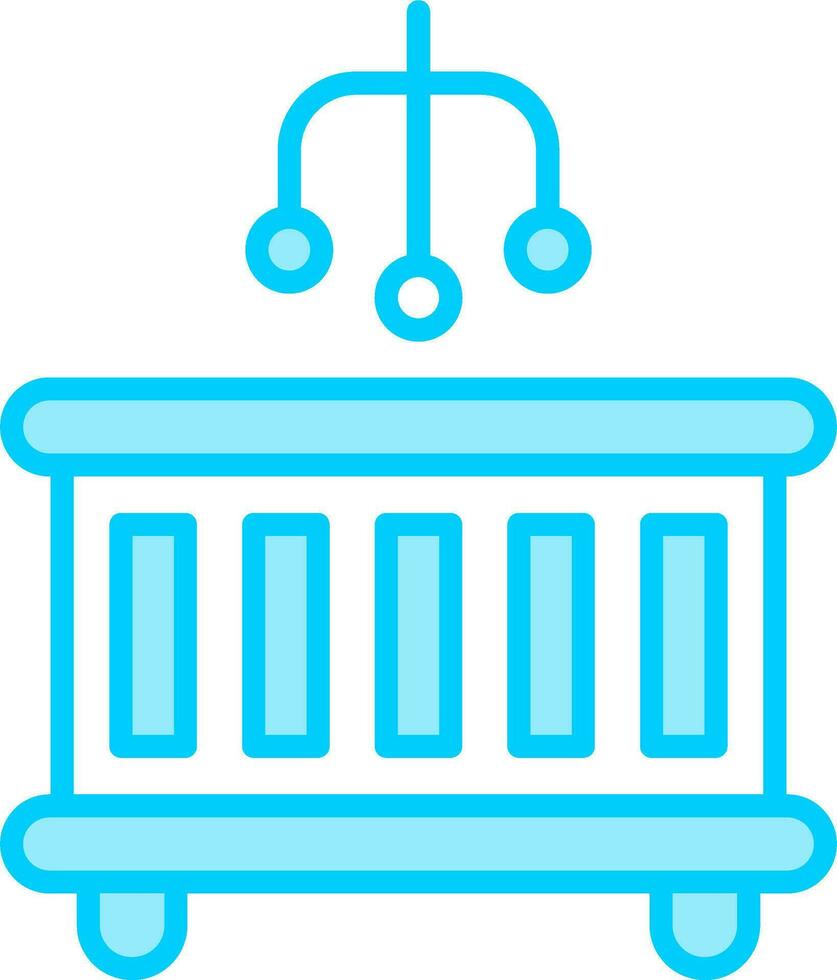 Baby Bed Vector Icon