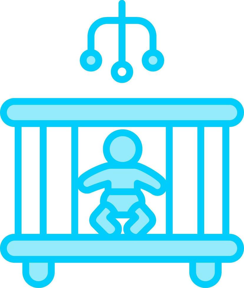 Baby Bed Vector Icon