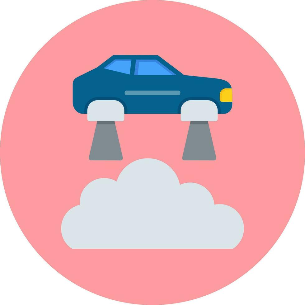 icono de vector de coche volador