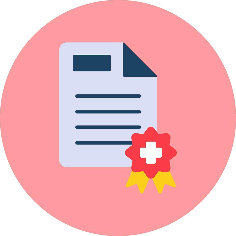 Medical Certificate Vector Icon