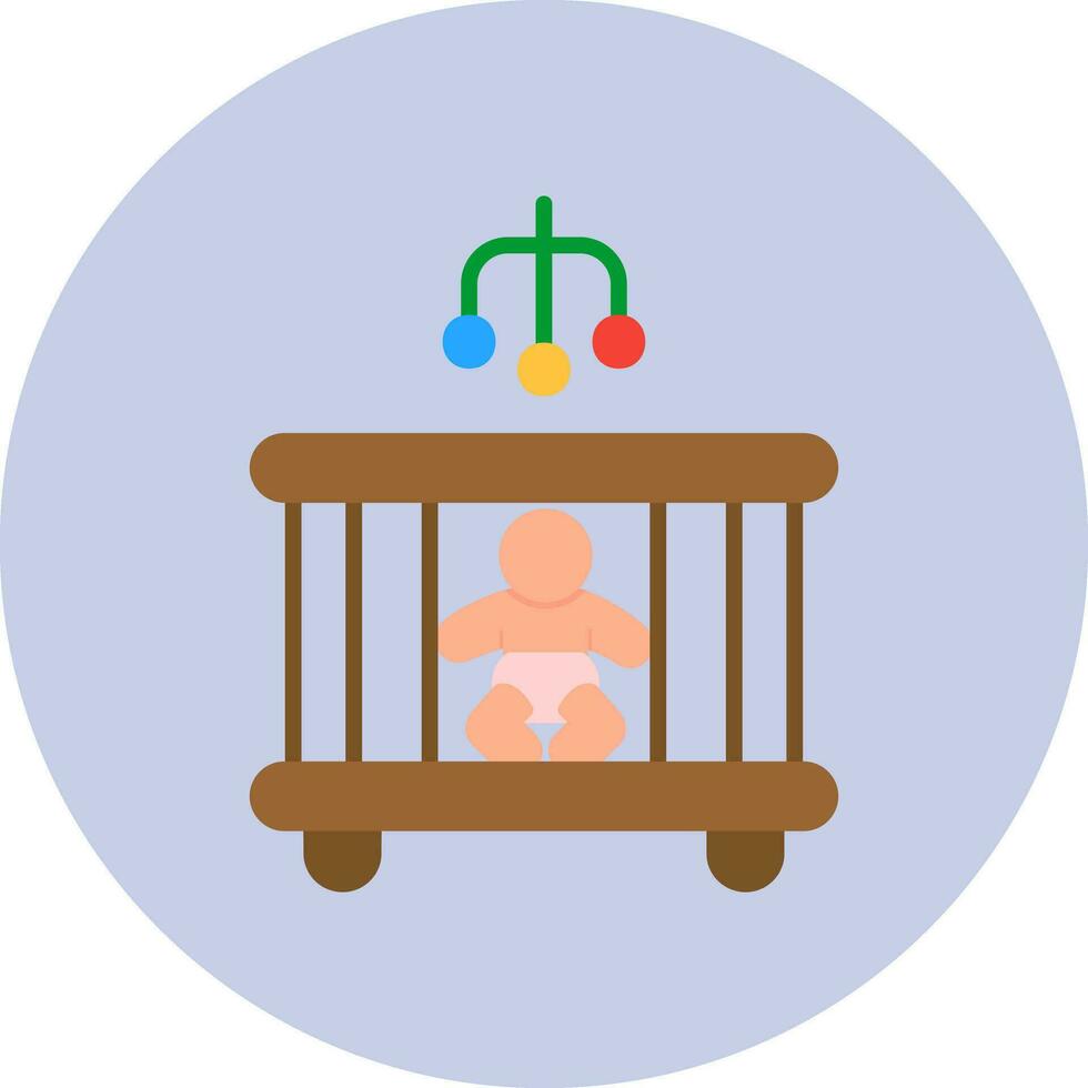 Baby Bed Vector Icon