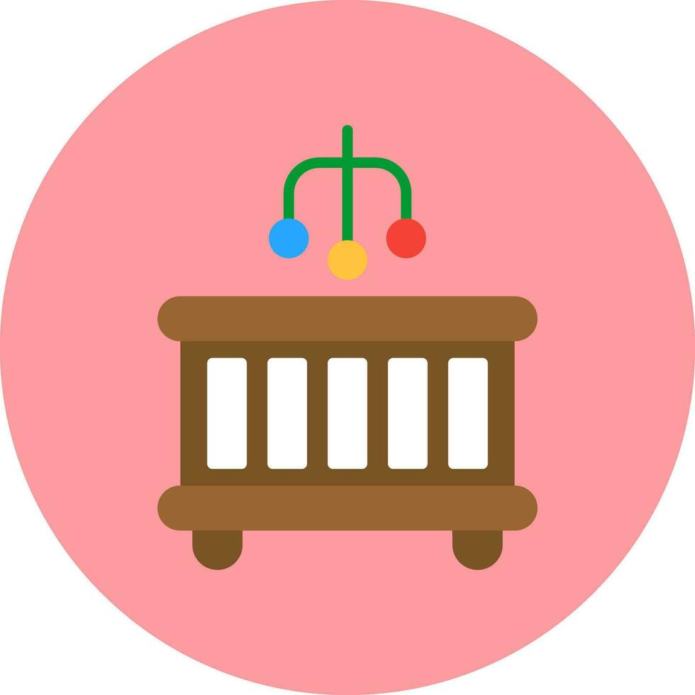 Baby Bed Vector Icon