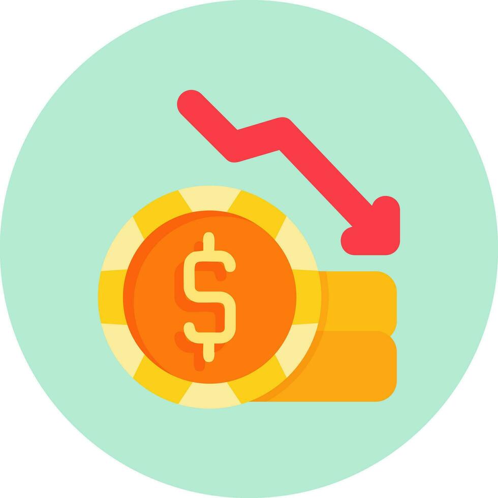 Money Loss Vector Icon