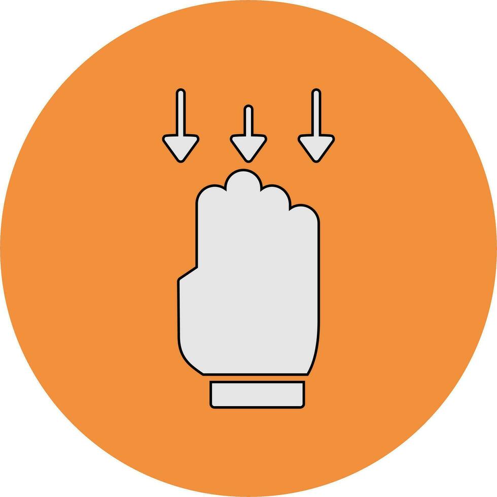 Swipe Down Vector Icon