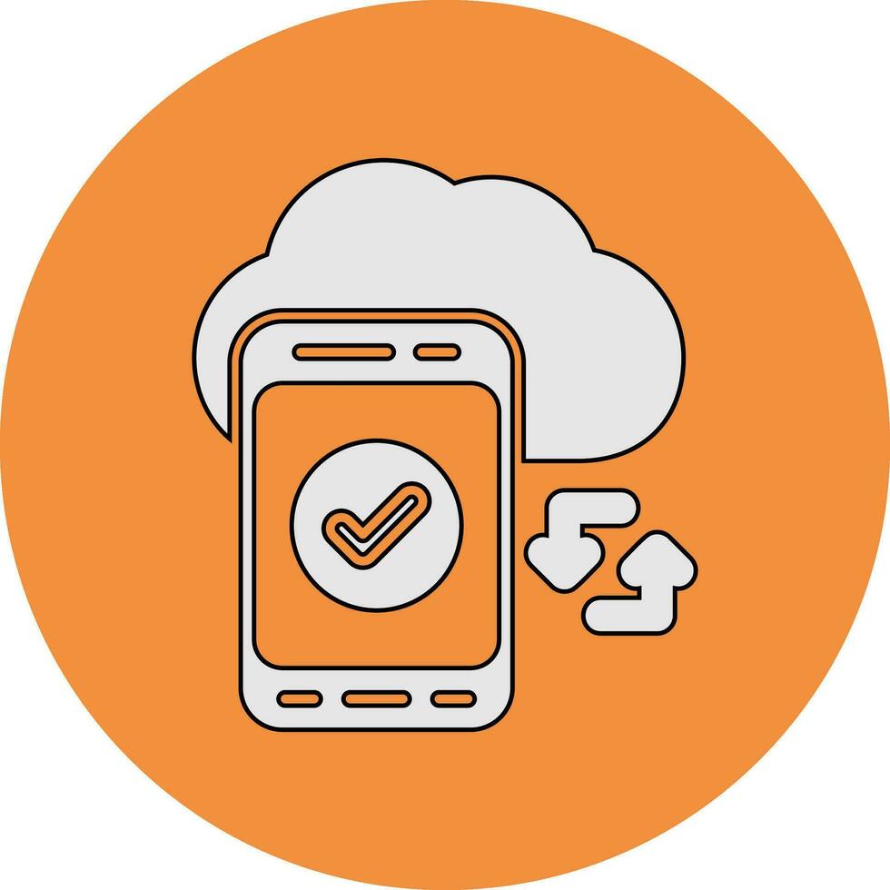 Cloud Sync Vector Icon