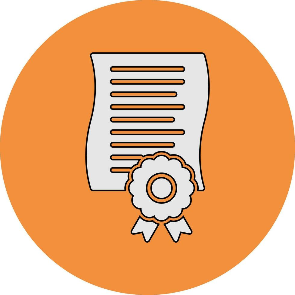 icono de vector de certificado