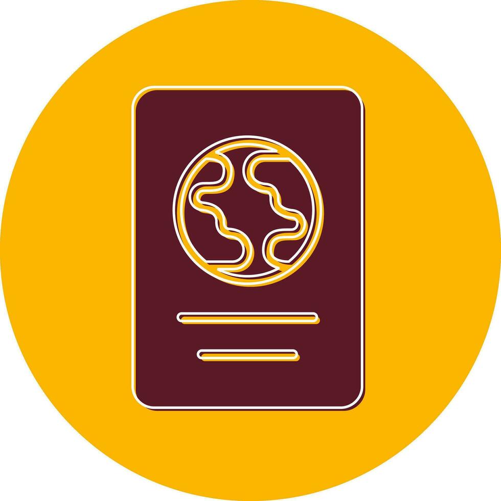 internacional pasaporte vector icono