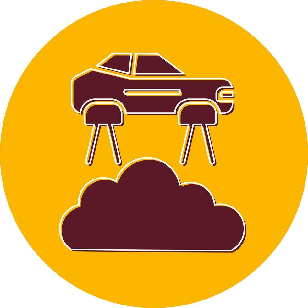 icono de vector de coche volador