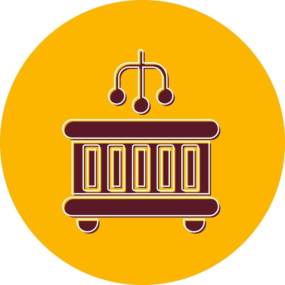 Baby Bed Vector Icon