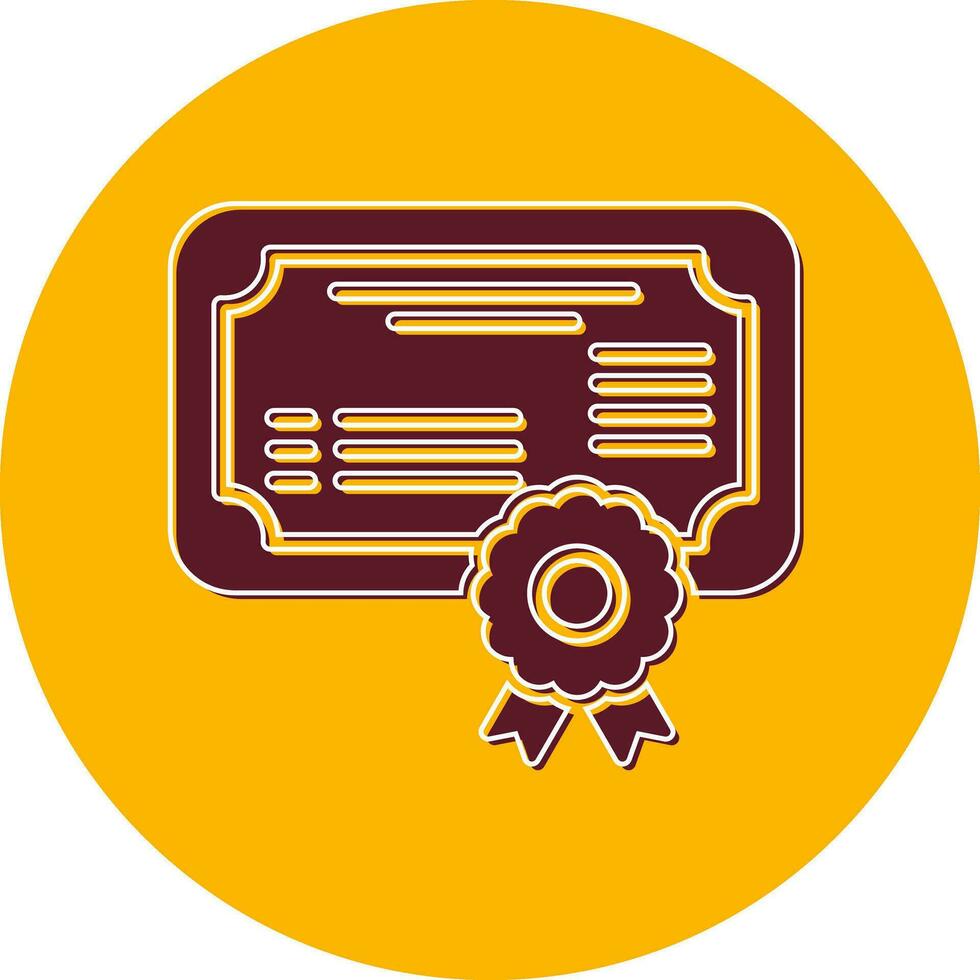 icono de vector de certificado