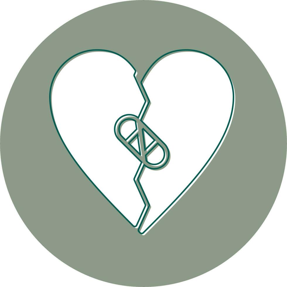 Broken Heart Vector Icon