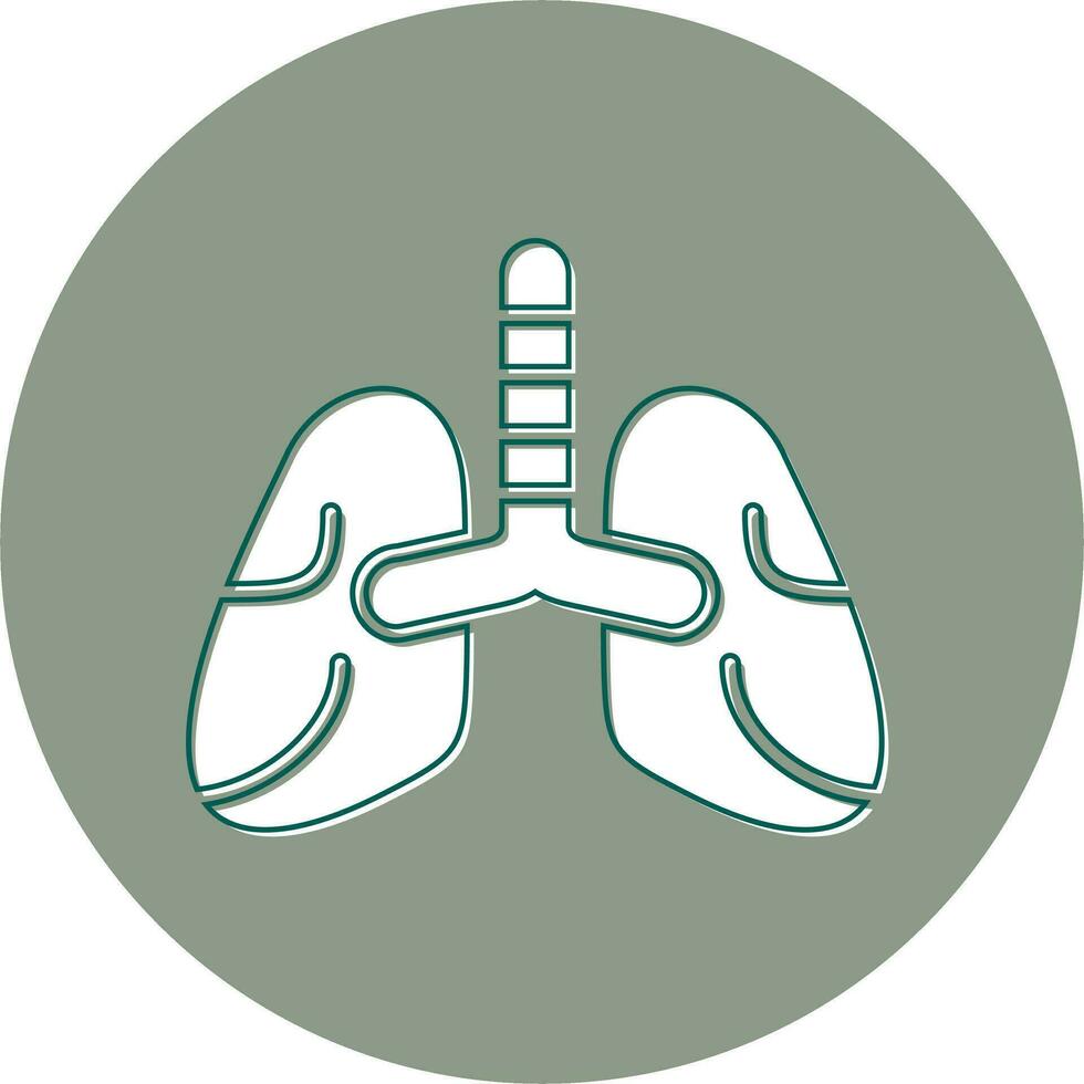 icono de vector de pulmones