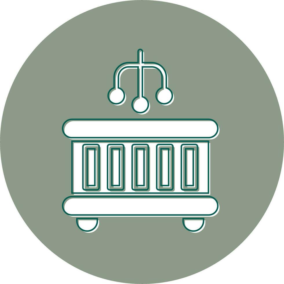 Baby Bed Vector Icon