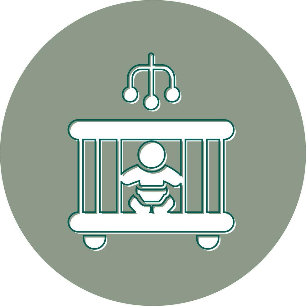 Baby Bed Vector Icon
