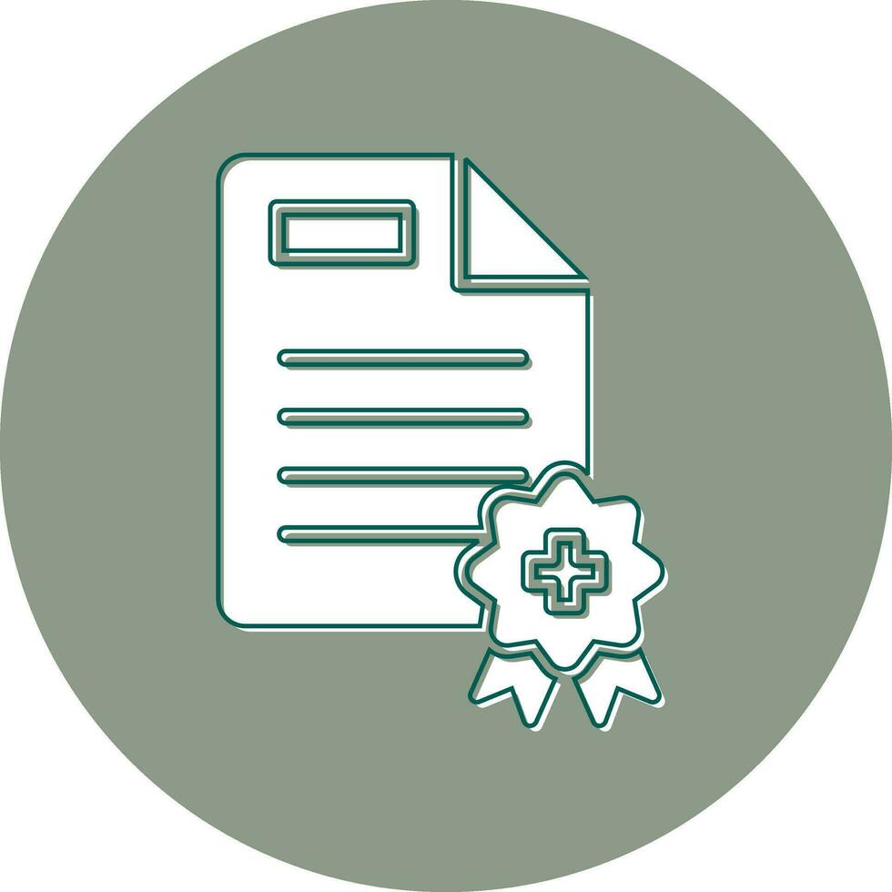 Medical Certificate Vector Icon