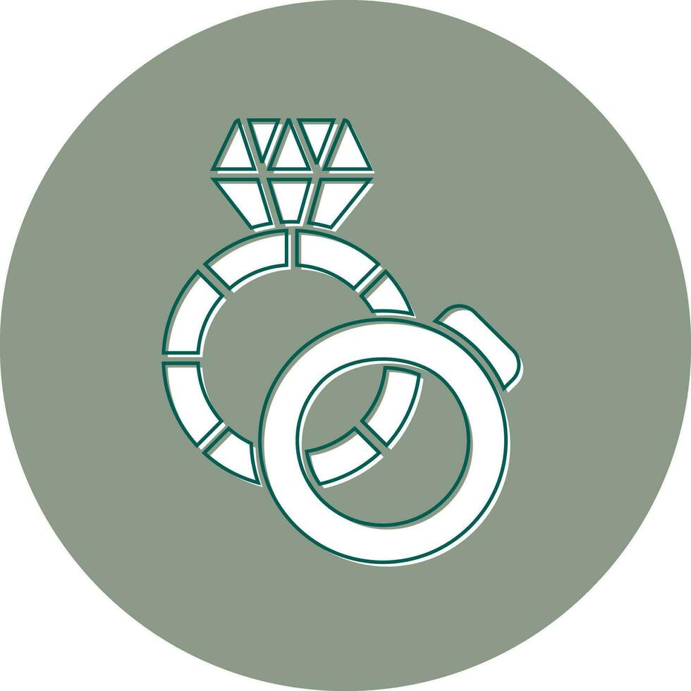 icono de vector de anillo de diamante