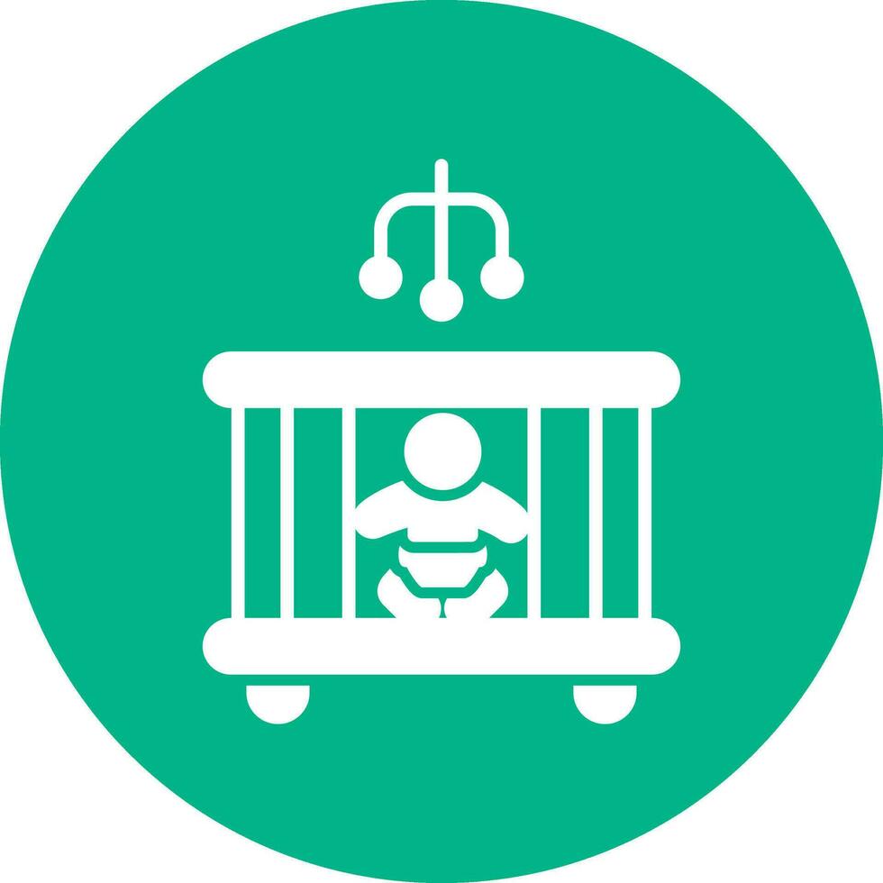 Baby Bed Vector Icon