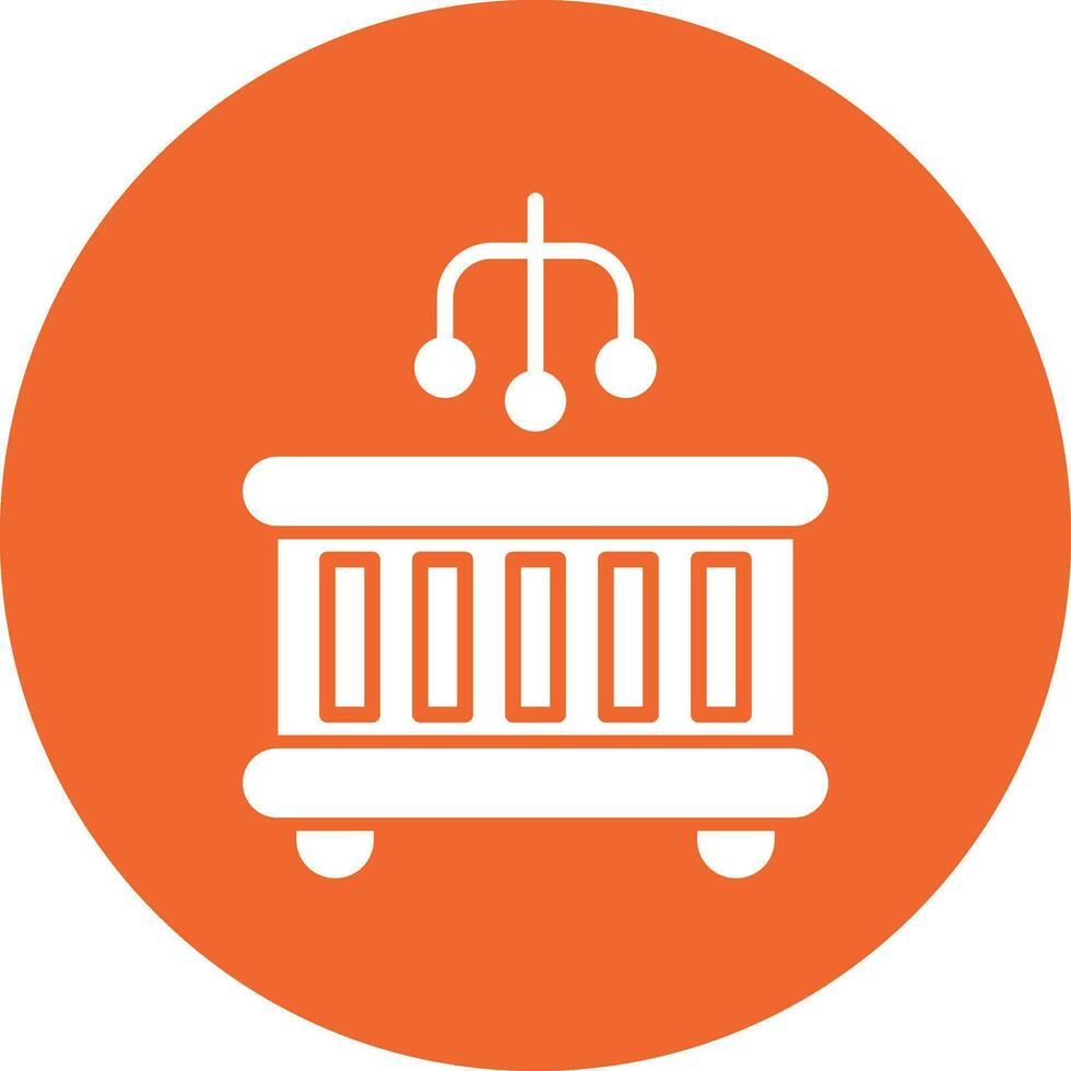 Baby Bed Vector Icon