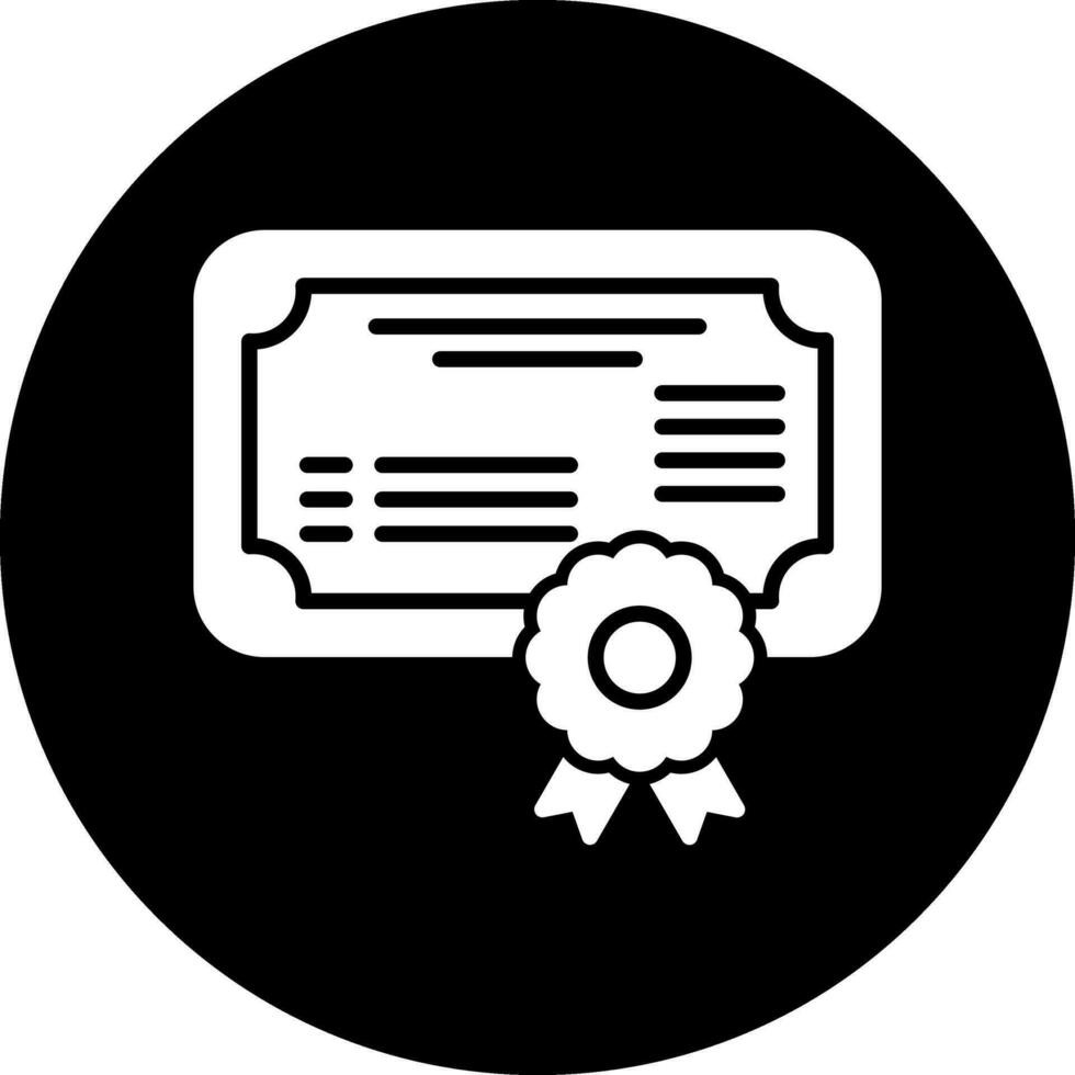 icono de vector de certificado