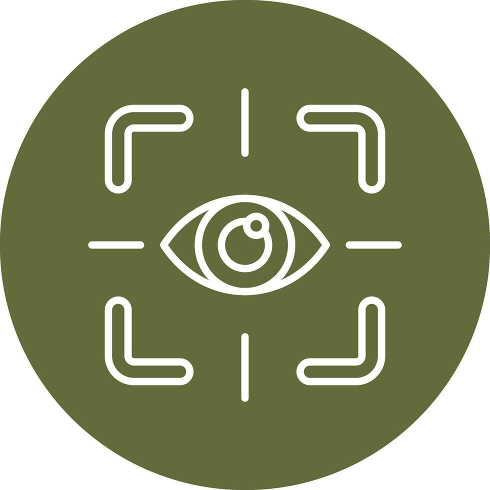 icono de vector de prueba de ojo