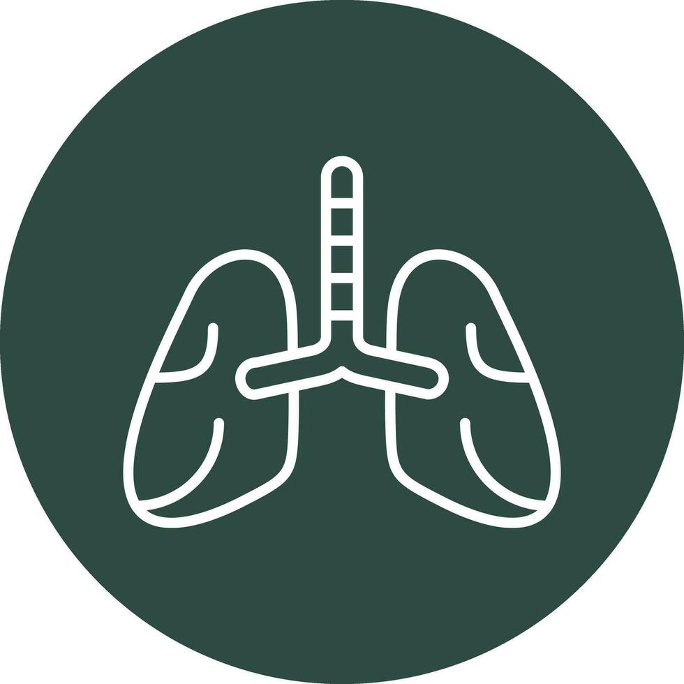 icono de vector de pulmones