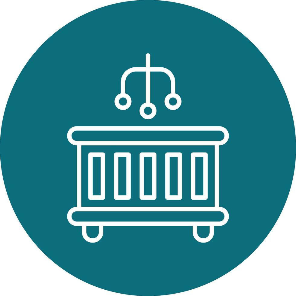 Baby Bed Vector Icon