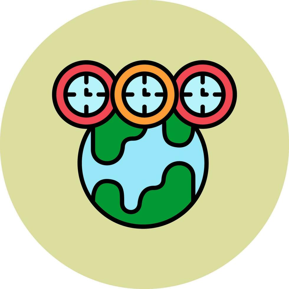 World Time Vector Icon