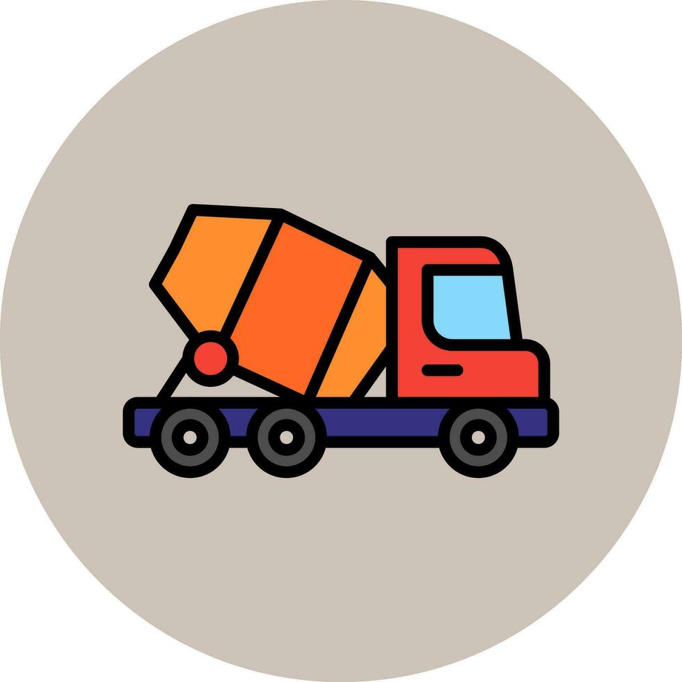 Concrete Mixer Vector Icon