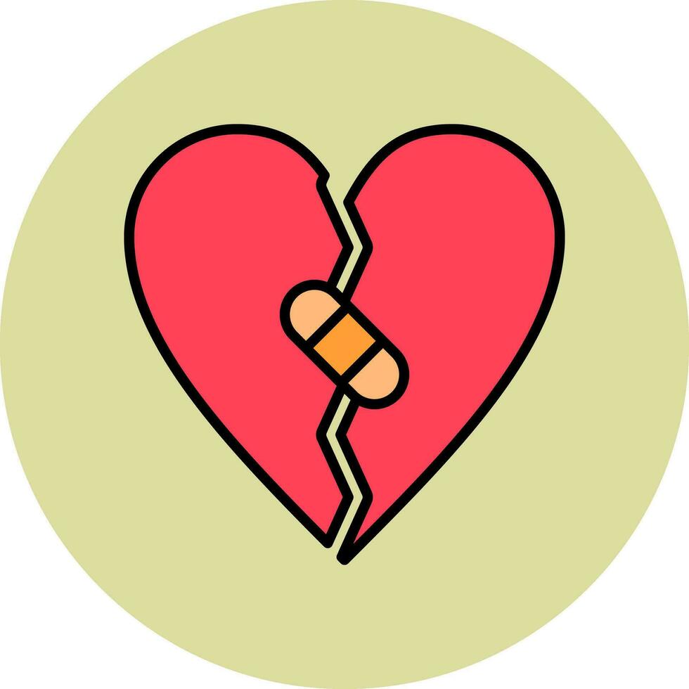 Broken Heart Vector Icon