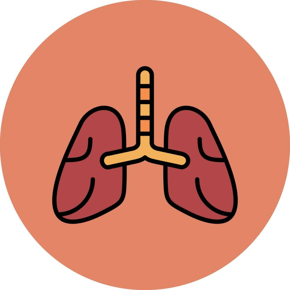 icono de vector de pulmones